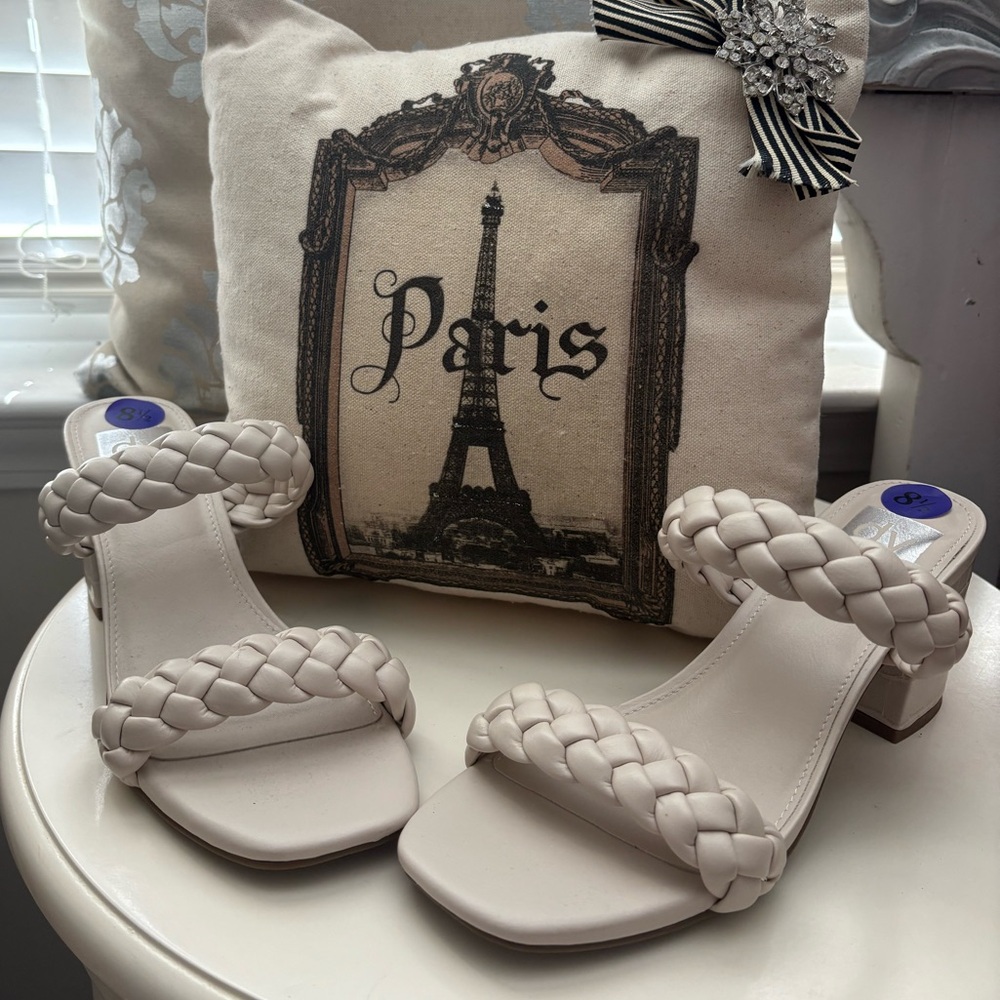 DV by Dolce Vita Cream Braided Heeled Sandals